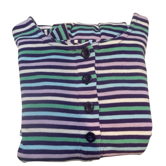 Hanna Andersson Girls Lavender Blue Green Stripe Play Day Dress 130 CM 8 PERU - Picture 7 of 8